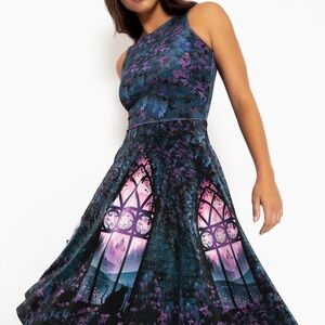 BlackMilk Window To The Spirit Realm Velvet Princess Midi Dress